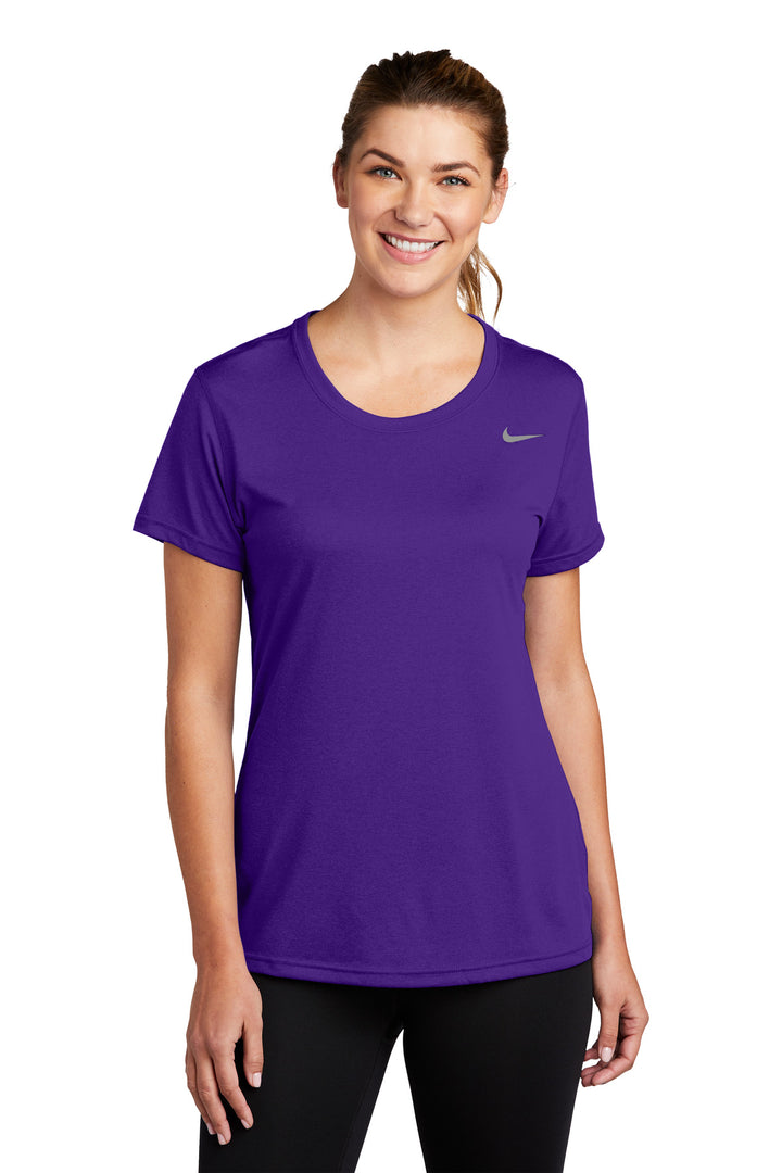 Front View of CourtPrpl Nike Women's Team rLegend Tee DV7312