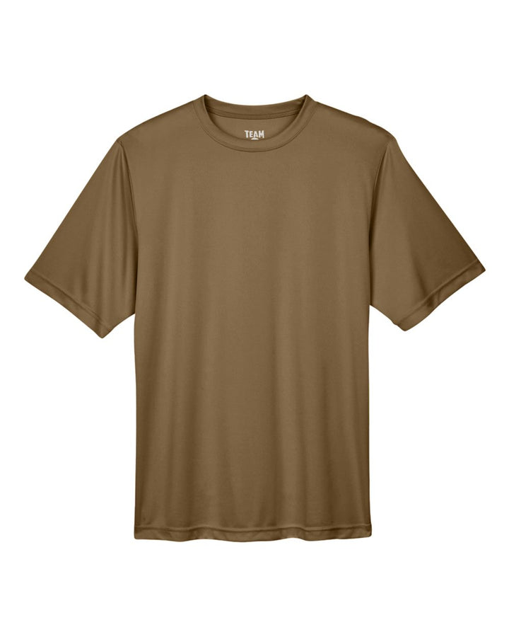 Front View of Coyote Brown Men's Zone Performance T-Shirt - TT11