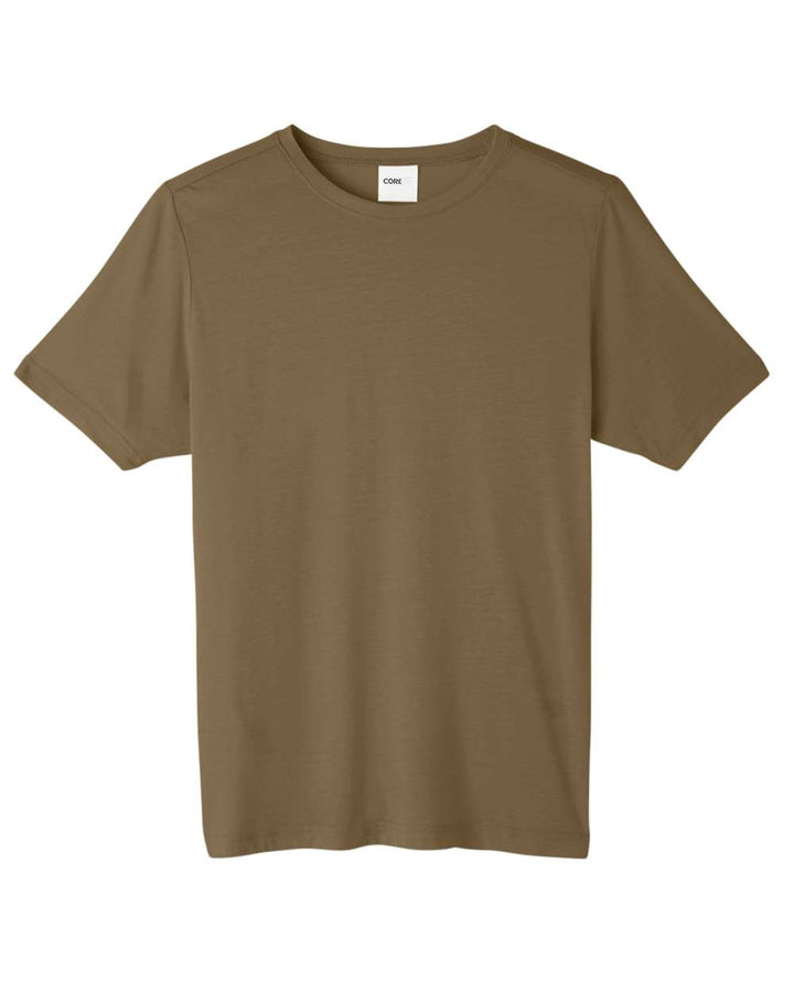 Front View of Coyote Brown Unisex Fusion ChromaSoft™ Performance T-Shirt - CE111
