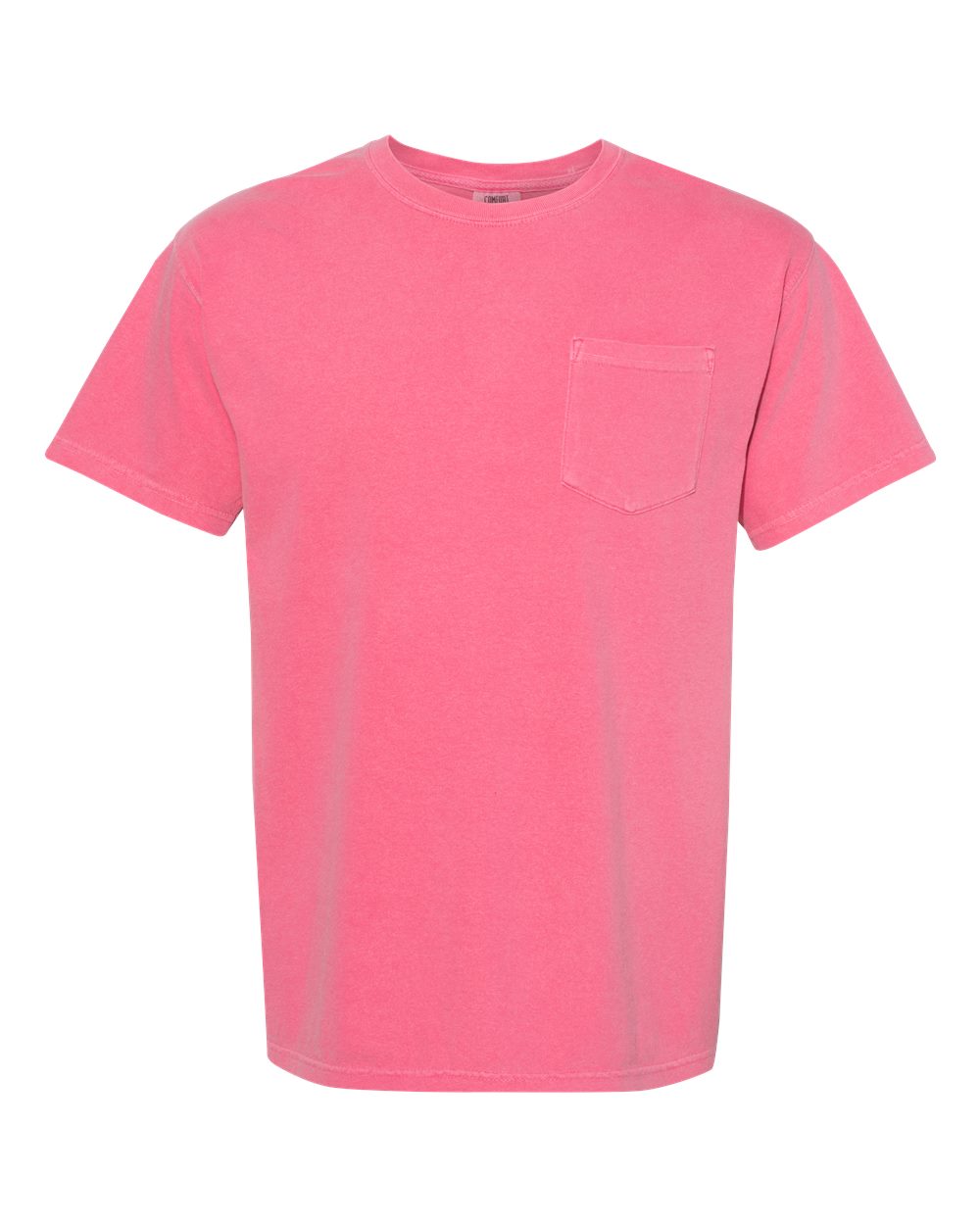 Front View of Crunchberry Garment-Dyed Heavyweight Pocket T-Shirt - 6030