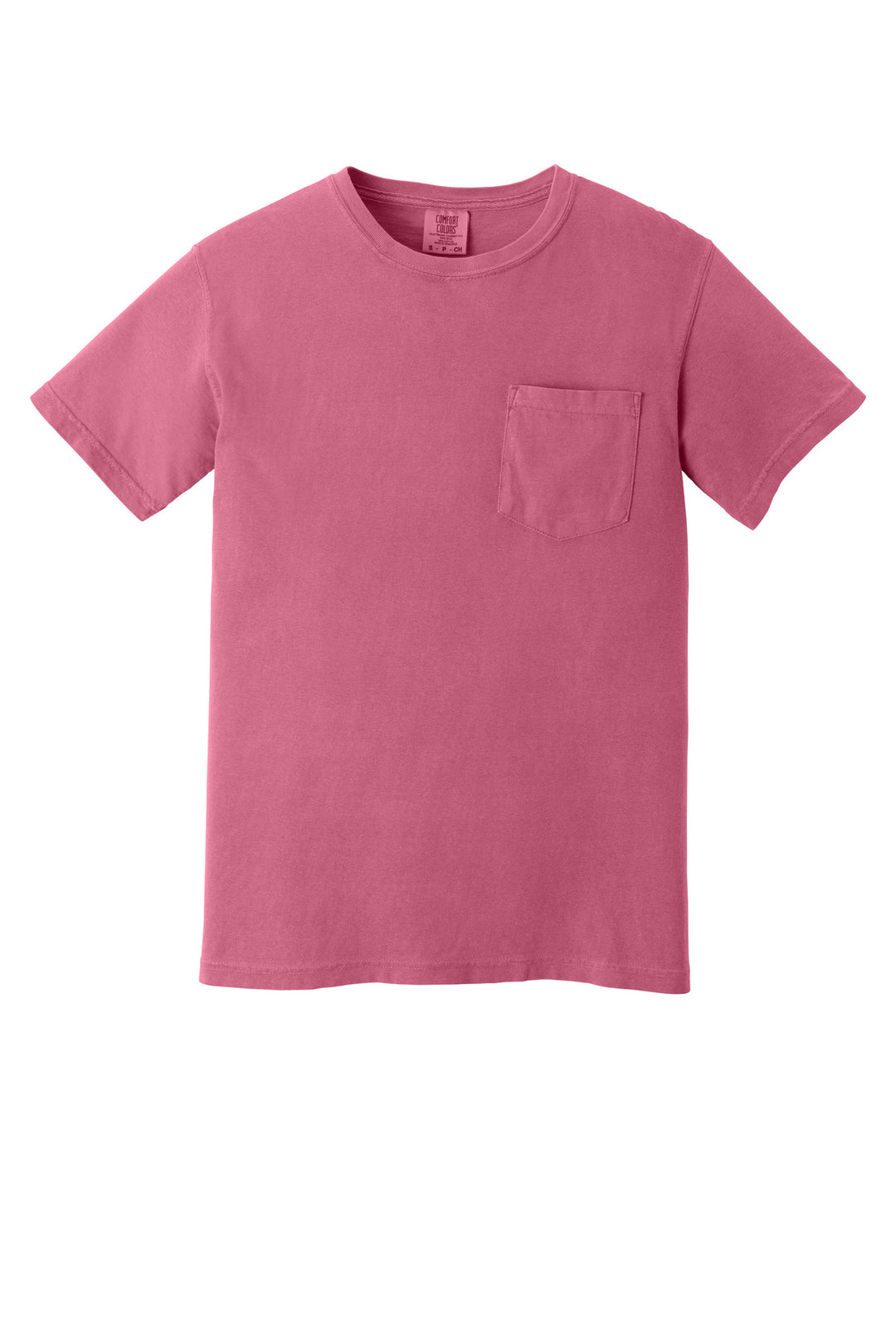 Front View of Crunchbrry COMFORT COLORS Heavyweight Ring Spun Pocket Tee. 6030
