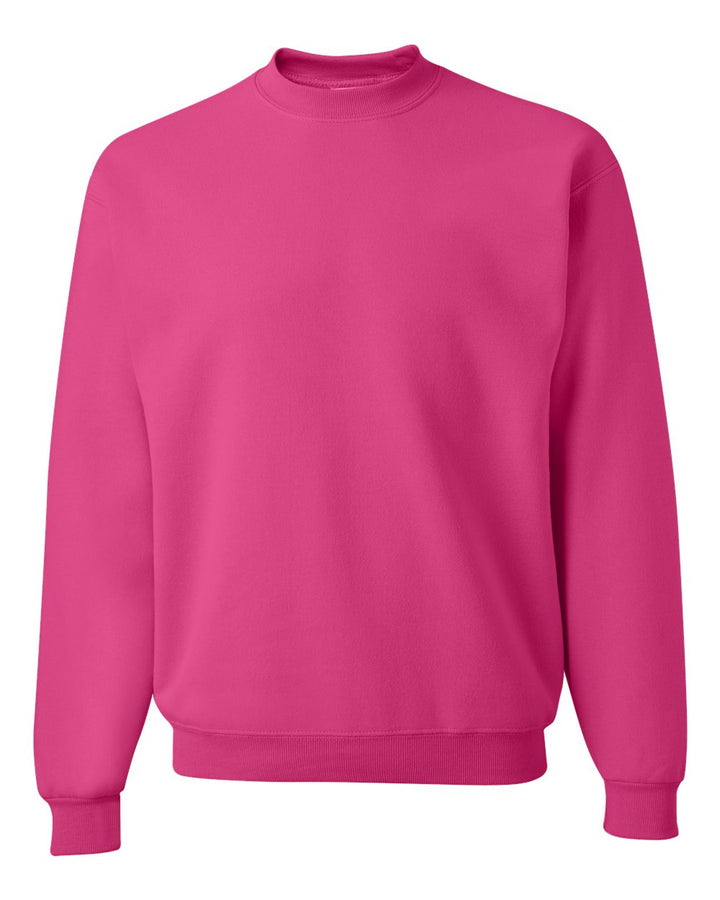 Front View of Cyber Pink NuBlend® Crewneck Sweatshirt - 562MR