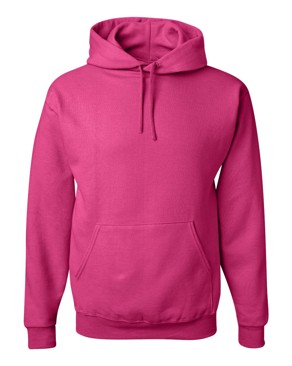 Front View of Cyber Pink NuBlend® Hooded Sweatshirt - 996MR
