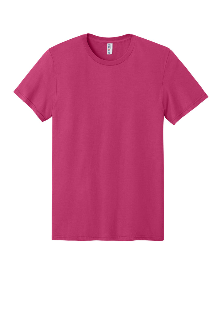 Front View of CyberPink Jerzees Classics Unisex Cotton T-Shirt 363M
