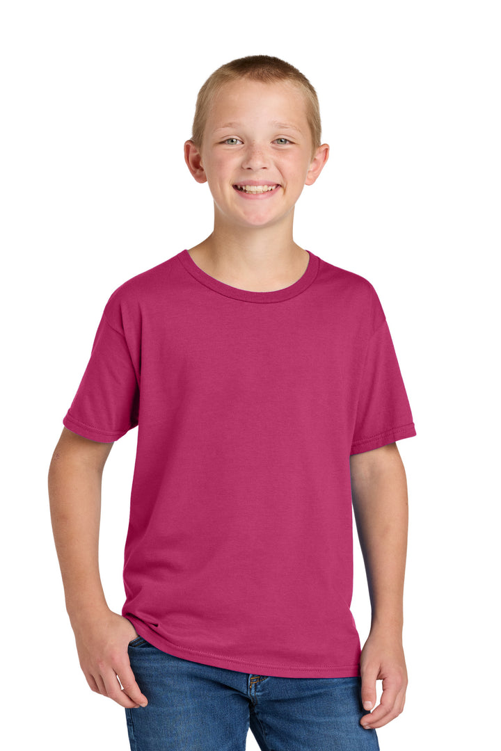 Front View of CyberPink Jerzees Classics Youth Cotton T-Shirt 363Y