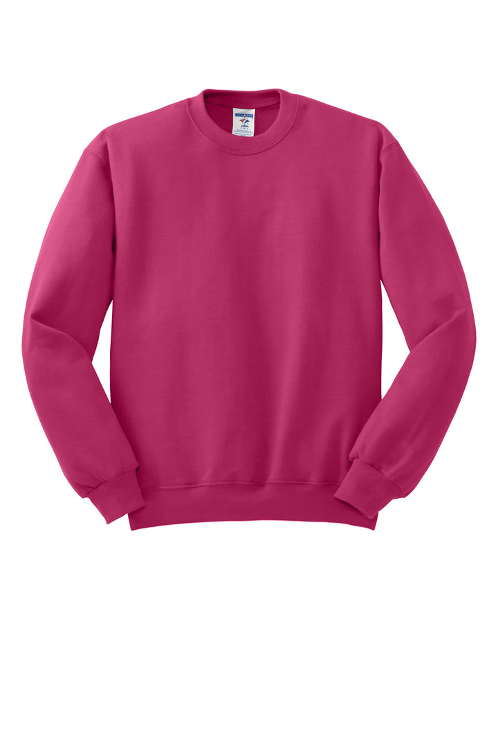 Front View of CyberPink Jerzees - NuBlend Crewneck Sweatshirt. 562M