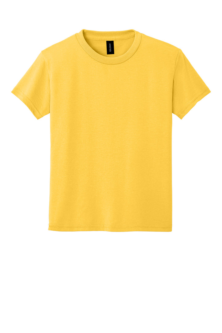 Front View of Daisy Gildan Youth DryBlend 50 Cotton/50 Poly T-Shirt. 8000B