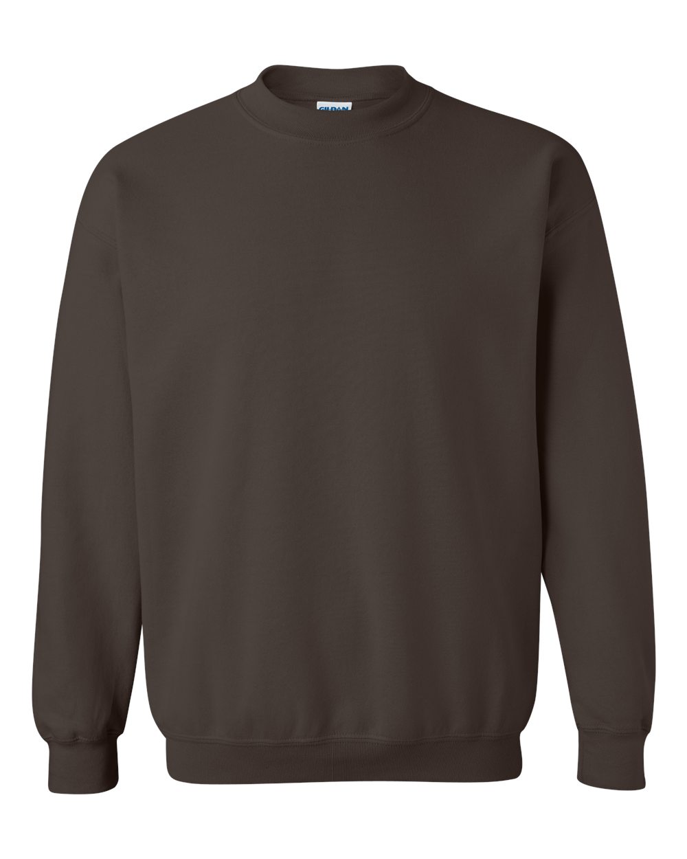 Front View of Dark Chocolate Heavy Blend™ Crewneck Sweatshirt - 18000