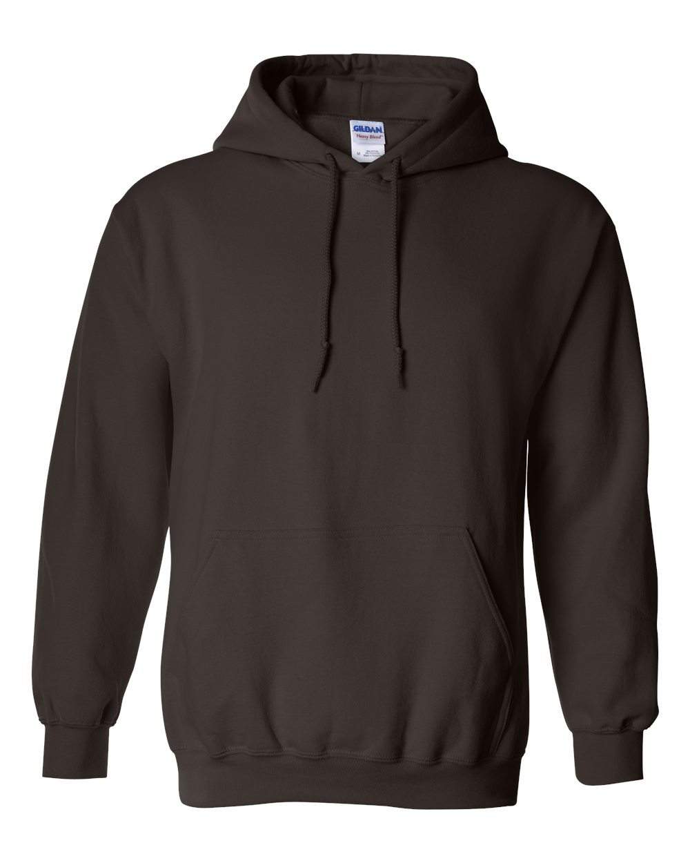 Front View of Dark Chocolate Heavy Blend™ Hooded Sweatshirt - 18500