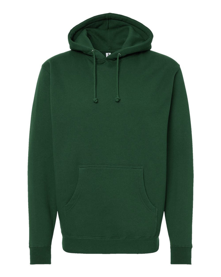 Front View of Dark Green Heavyweight Hooded Sweatshirt - IND4000