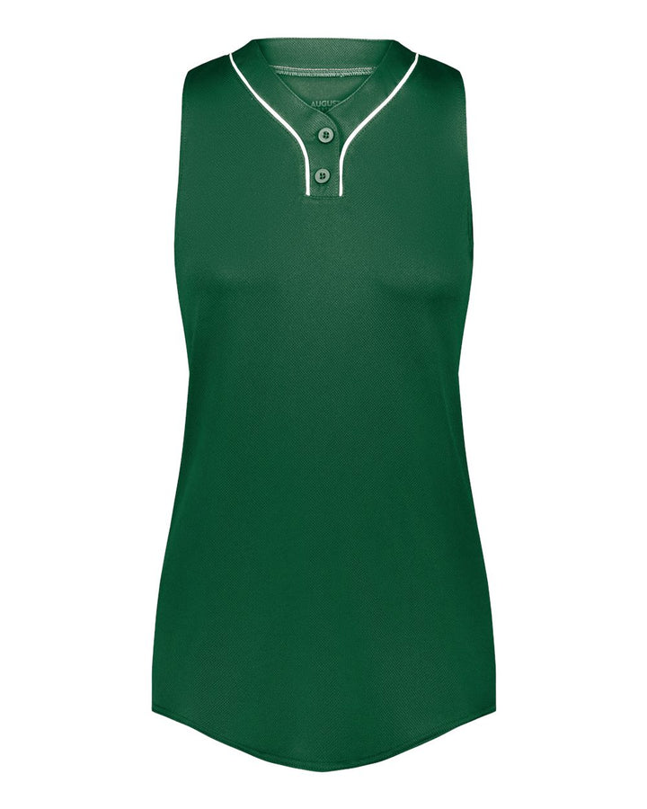 Front View of Dark Green/ White Women's Cutter Jersey - 6913