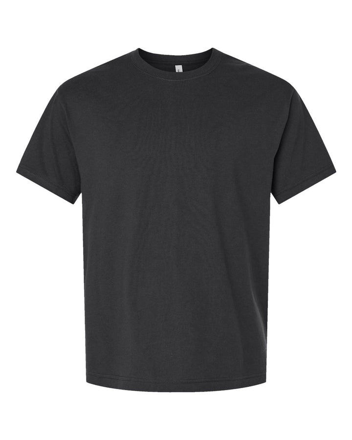 Front View of Dark Grey 6 oz. Heavyweight Tee - 3010