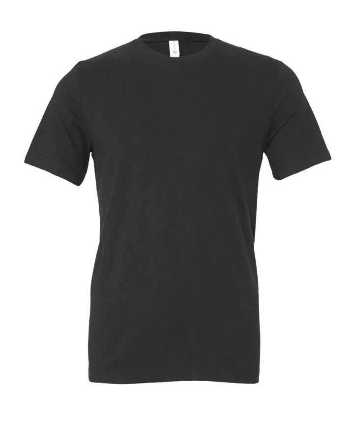 Front View of Dark Grey Jersey Tee - 3001