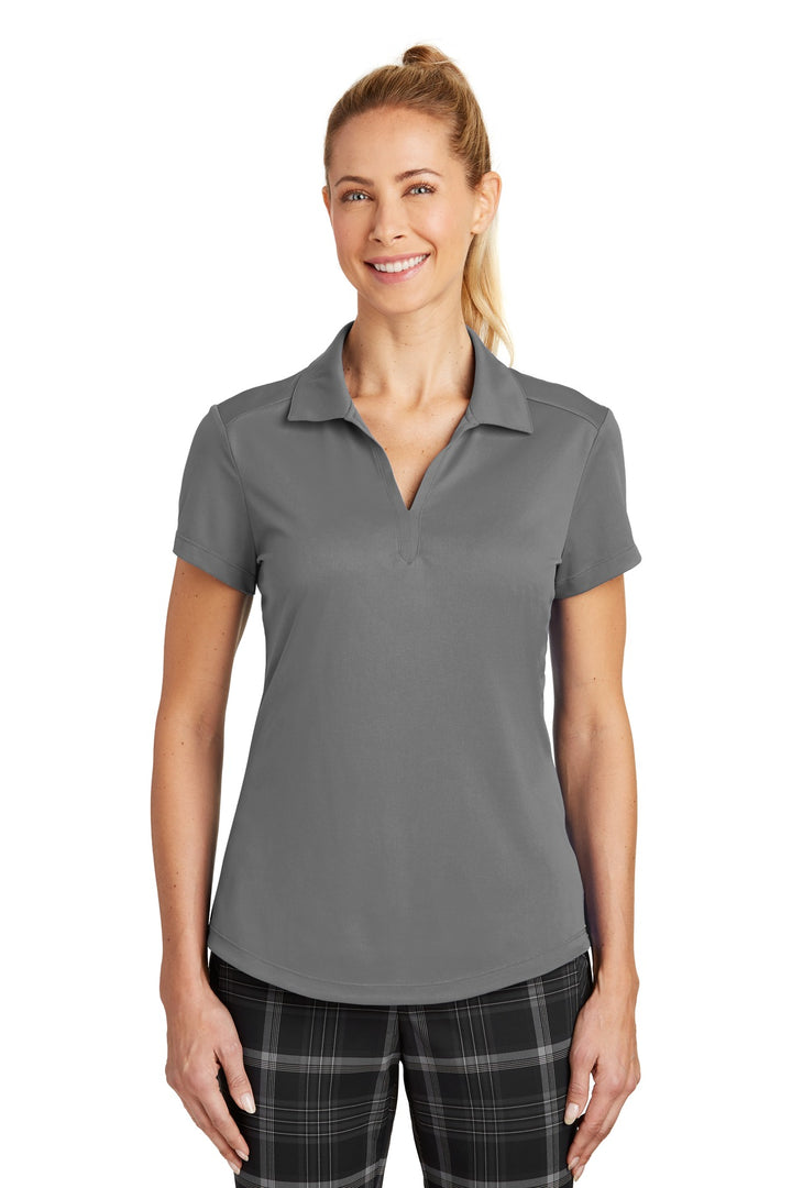 Front View of Dark Grey Nike Women's Dri-FIT Legacy Polo. 838957