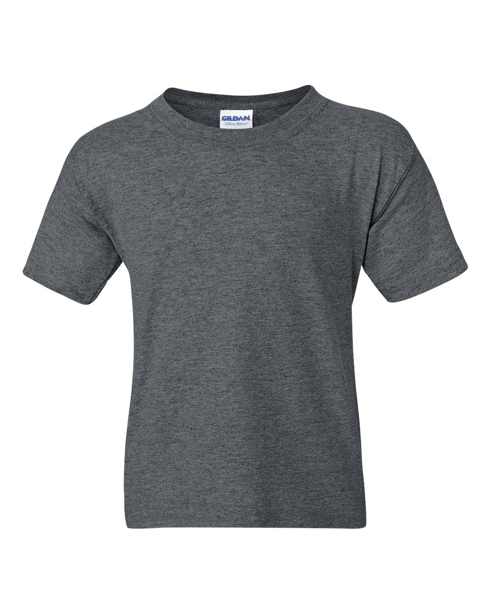 Front View of Dark Heather DryBlend® Youth T-Shirt - 8000B