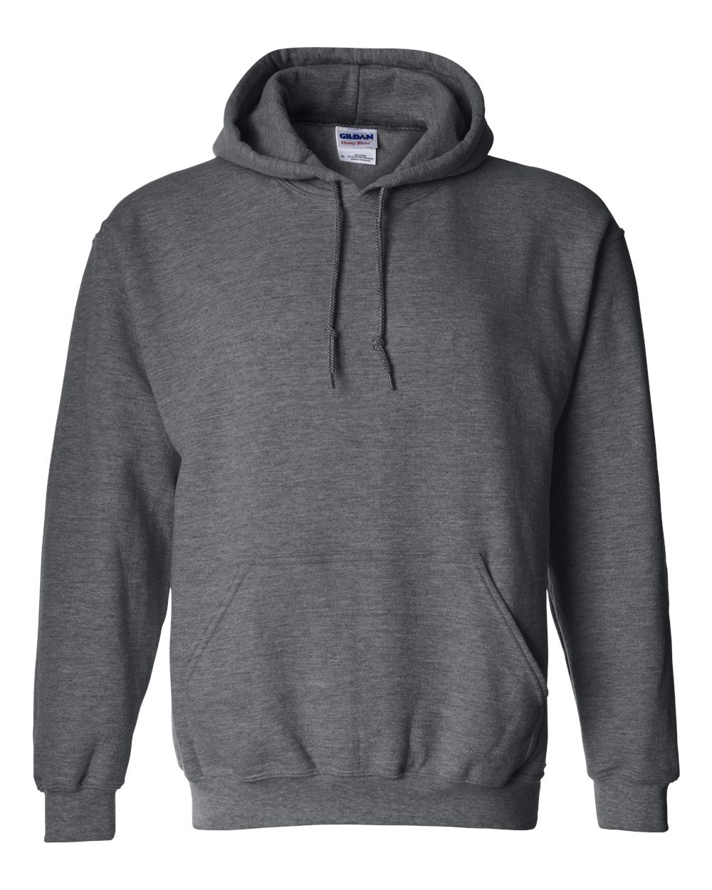 Front View of Dark Heather Heavy Blend™ Hooded Sweatshirt - 18500