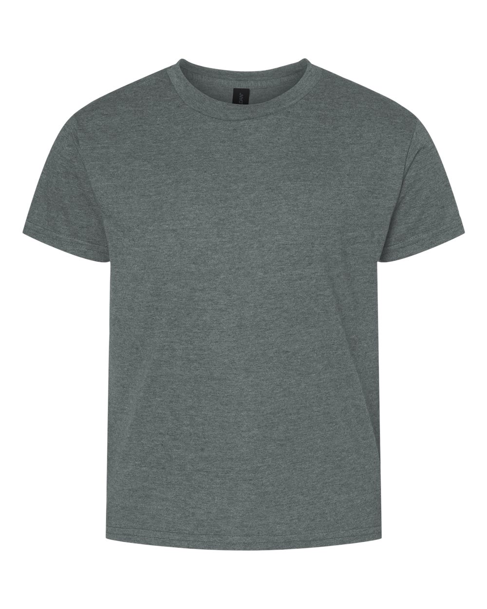 Front View of Dark Heather Softstyle® Youth T-Shirt - 64000B
