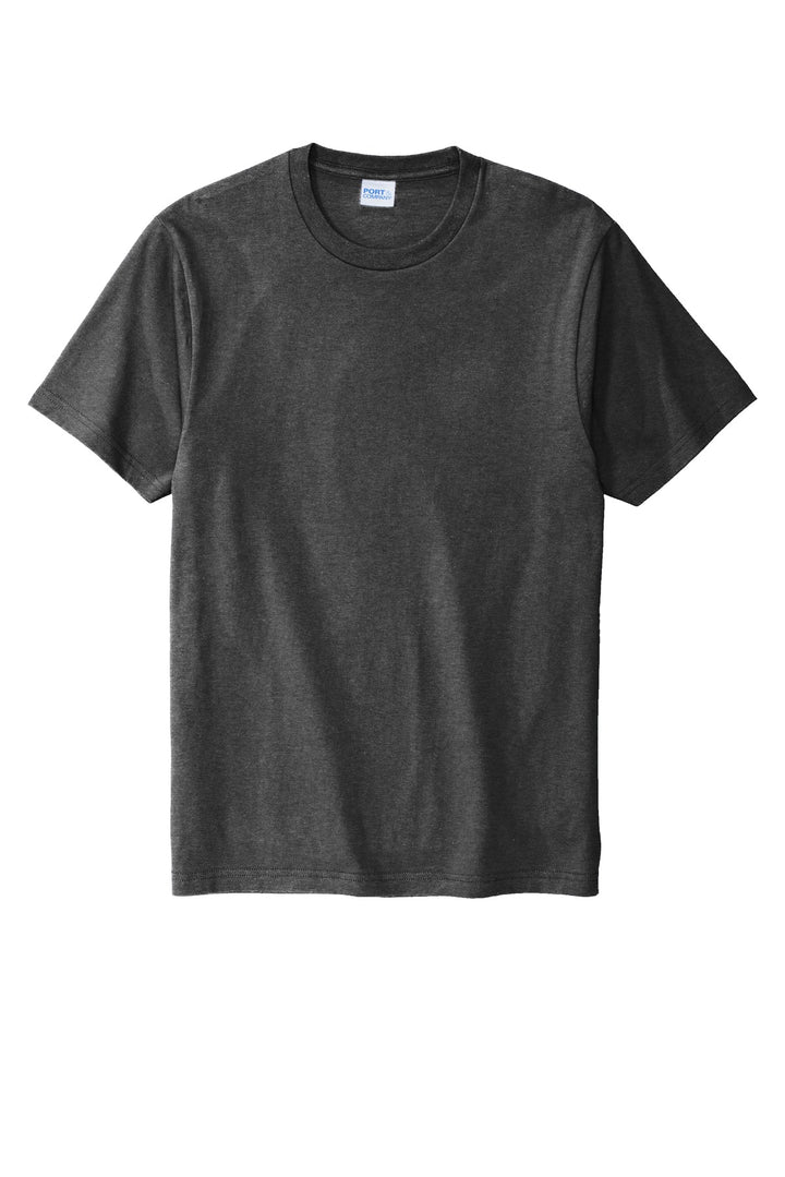 Front View of Dark Hthr Grey Port & Company Bouncer Tee PC600