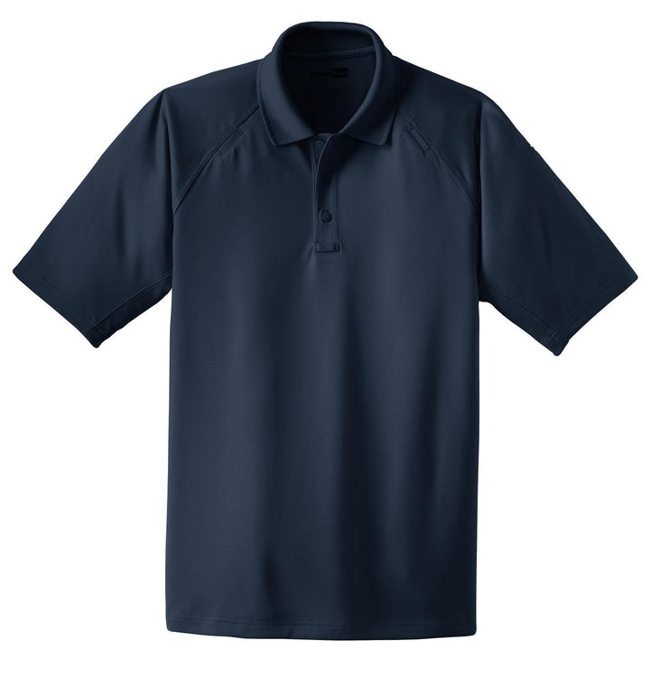 Front View of Dark Navy CornerStone Tall Select Snag-Proof Tactical Polo. TLCS410