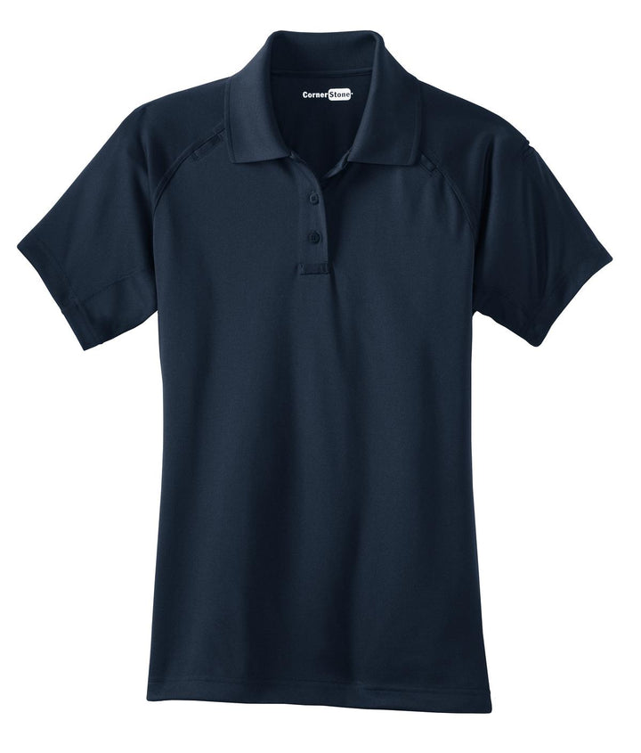 Front View of Dark Navy CornerStone Women's Select Snag-Proof Tactical Polo. CS411