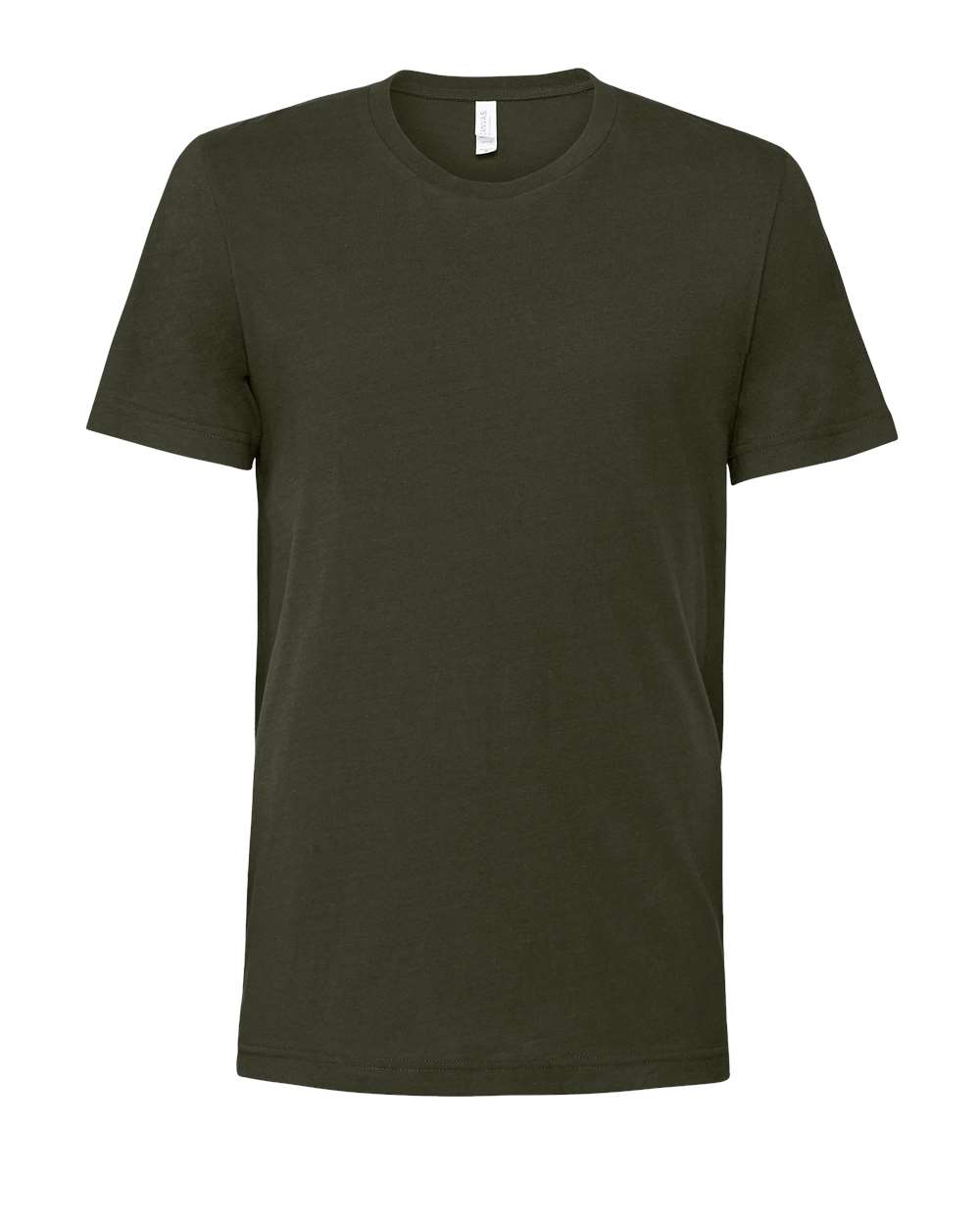 Front View of Dark Olive Jersey Tee - 3001