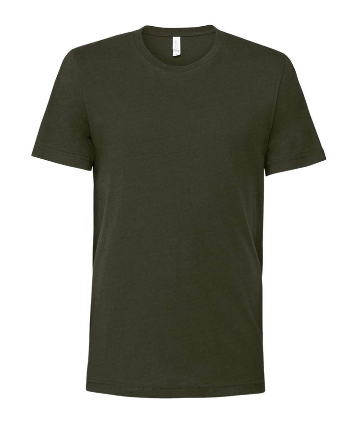 Front View of Dark Olive Jersey Tee - 3001