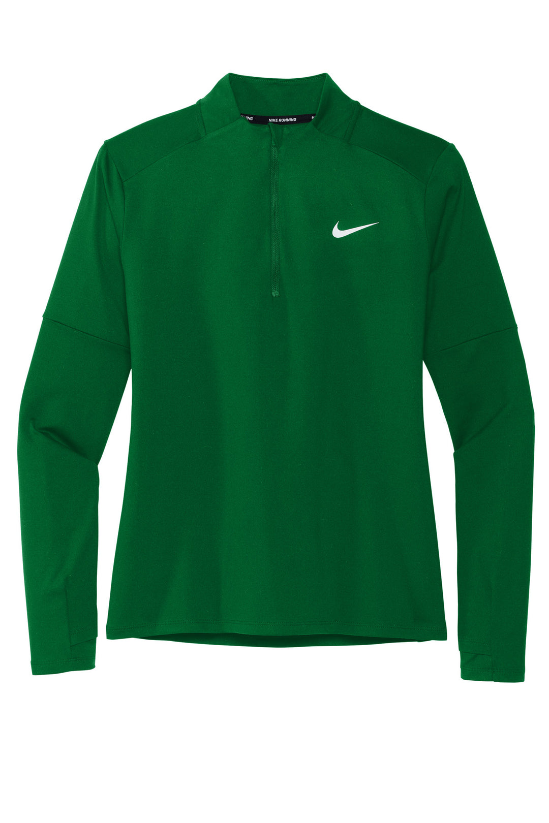 Front View of DarkGreen Nike Women's Dri-FIT Element 1/2-Zip Top NKDH4951