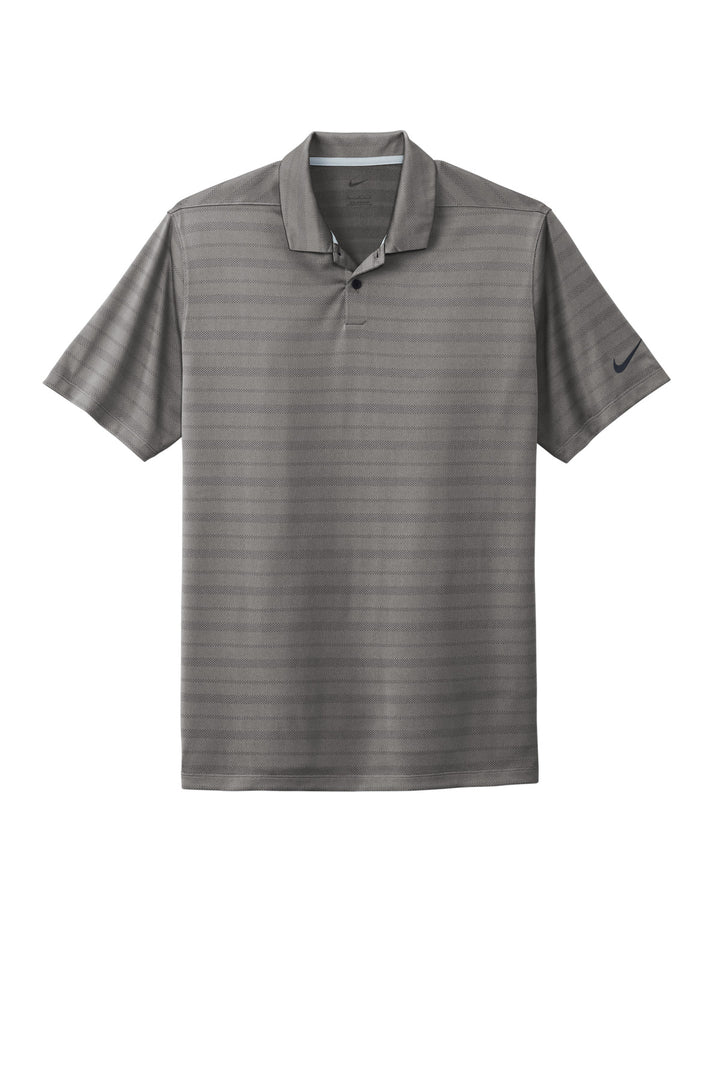 Front View of DarkGrey Nike Dri-FIT Vapor Jacquard Polo NKDC2115