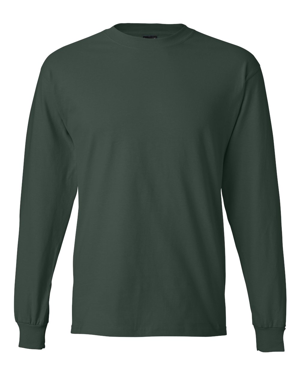 Front View of Deep Forest Beefy-T® Long Sleeve T-Shirt - 5186