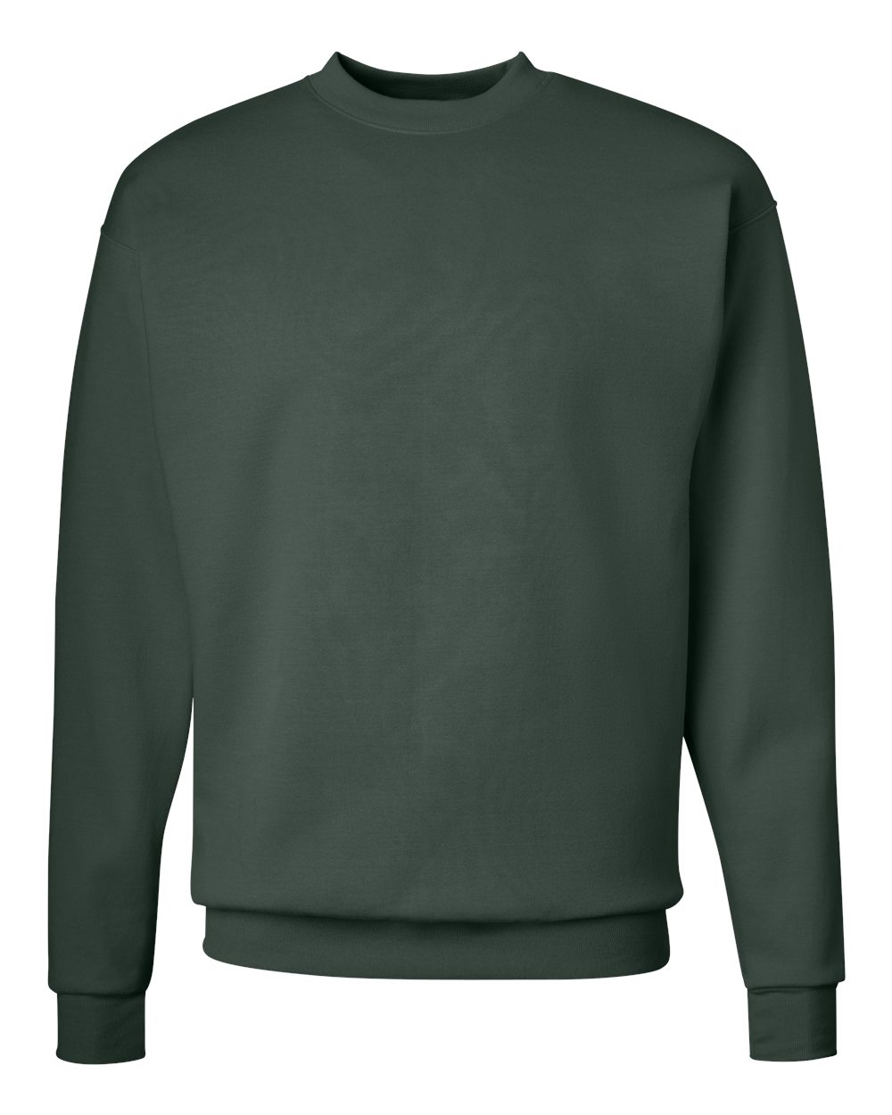 Front View of Deep Forest Ecosmart® Crewneck Sweatshirt - P160