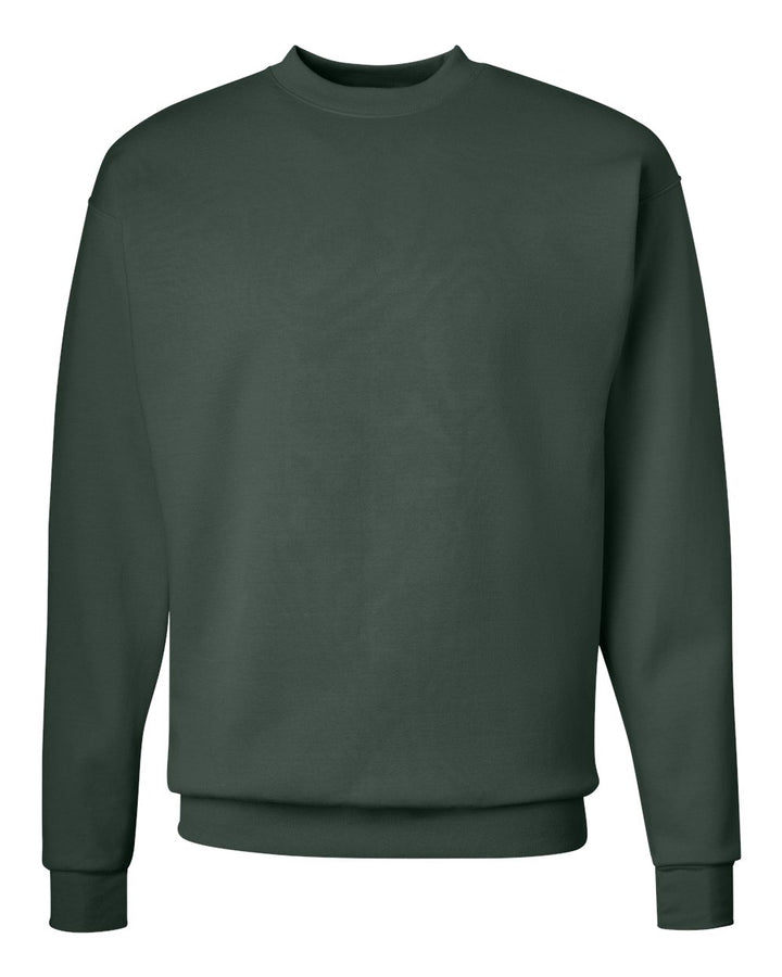 Front View of Deep Forest Ecosmart® Crewneck Sweatshirt - P160