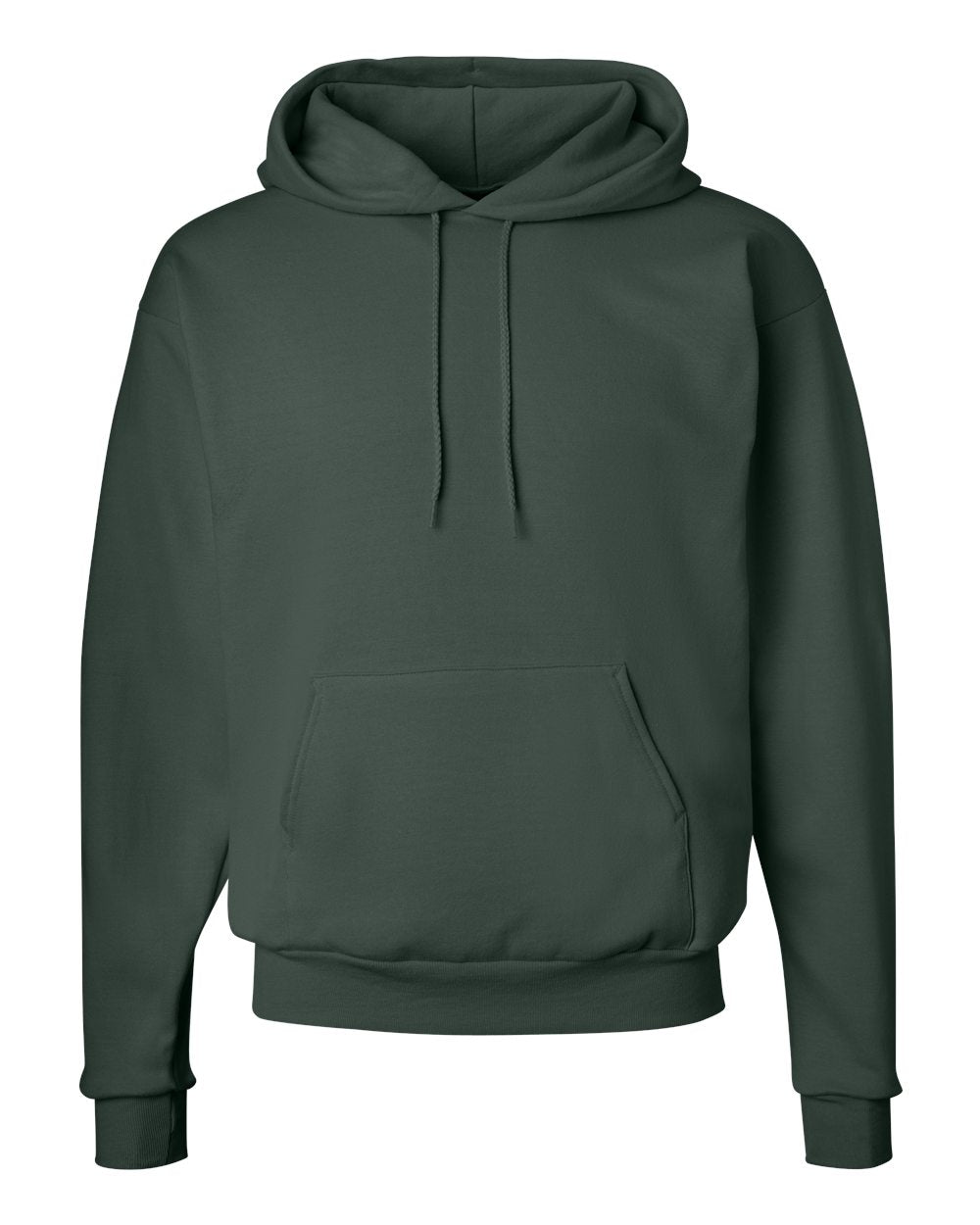 Front View of Deep Forest Ecosmart® Hooded Sweatshirt - P170