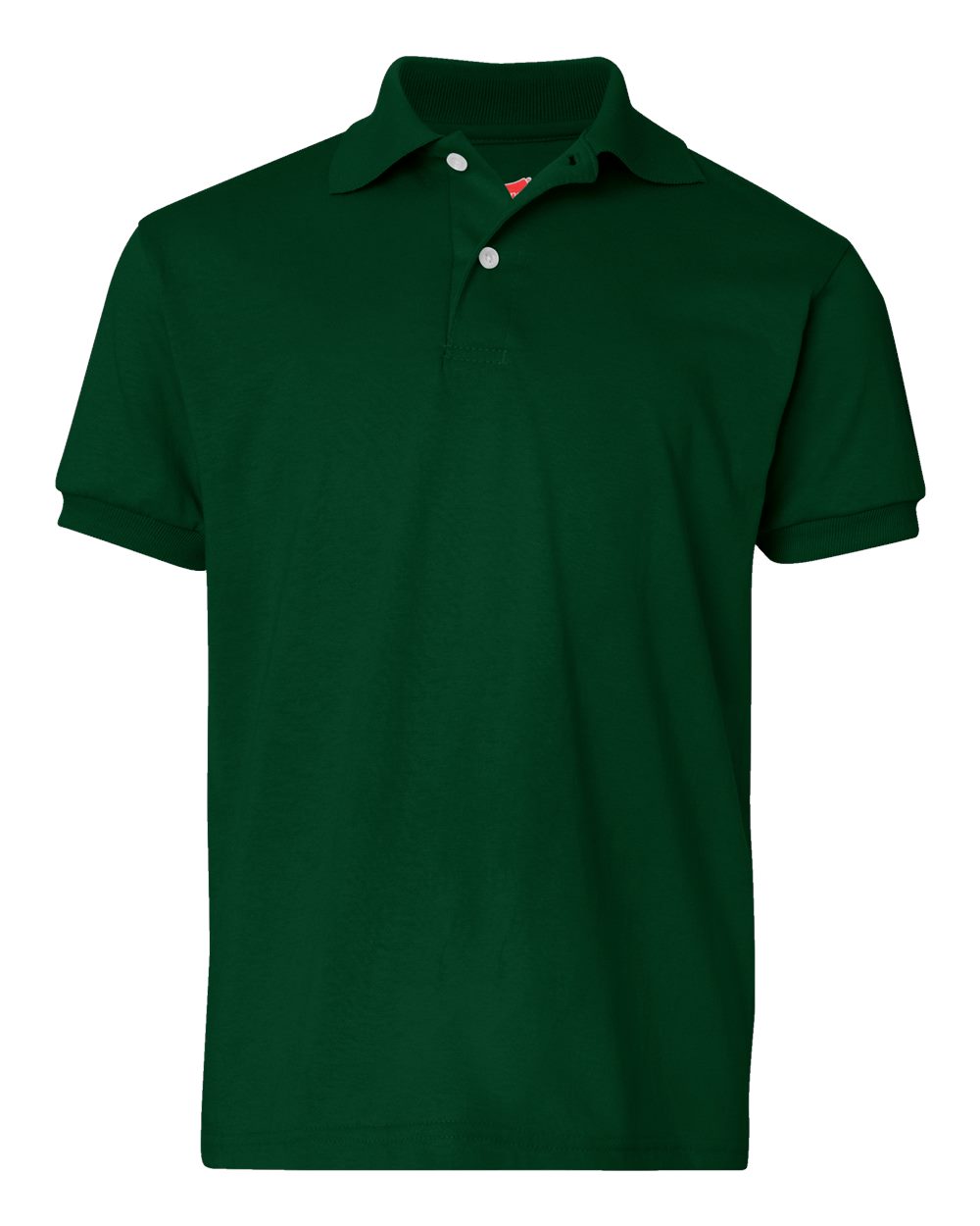 Front View of Deep Forest Youth Ecosmart® Jersey Polo - 054Y