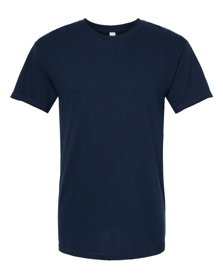 Front View of Deep Navy Gold Soft Touch T-Shirt - 4800