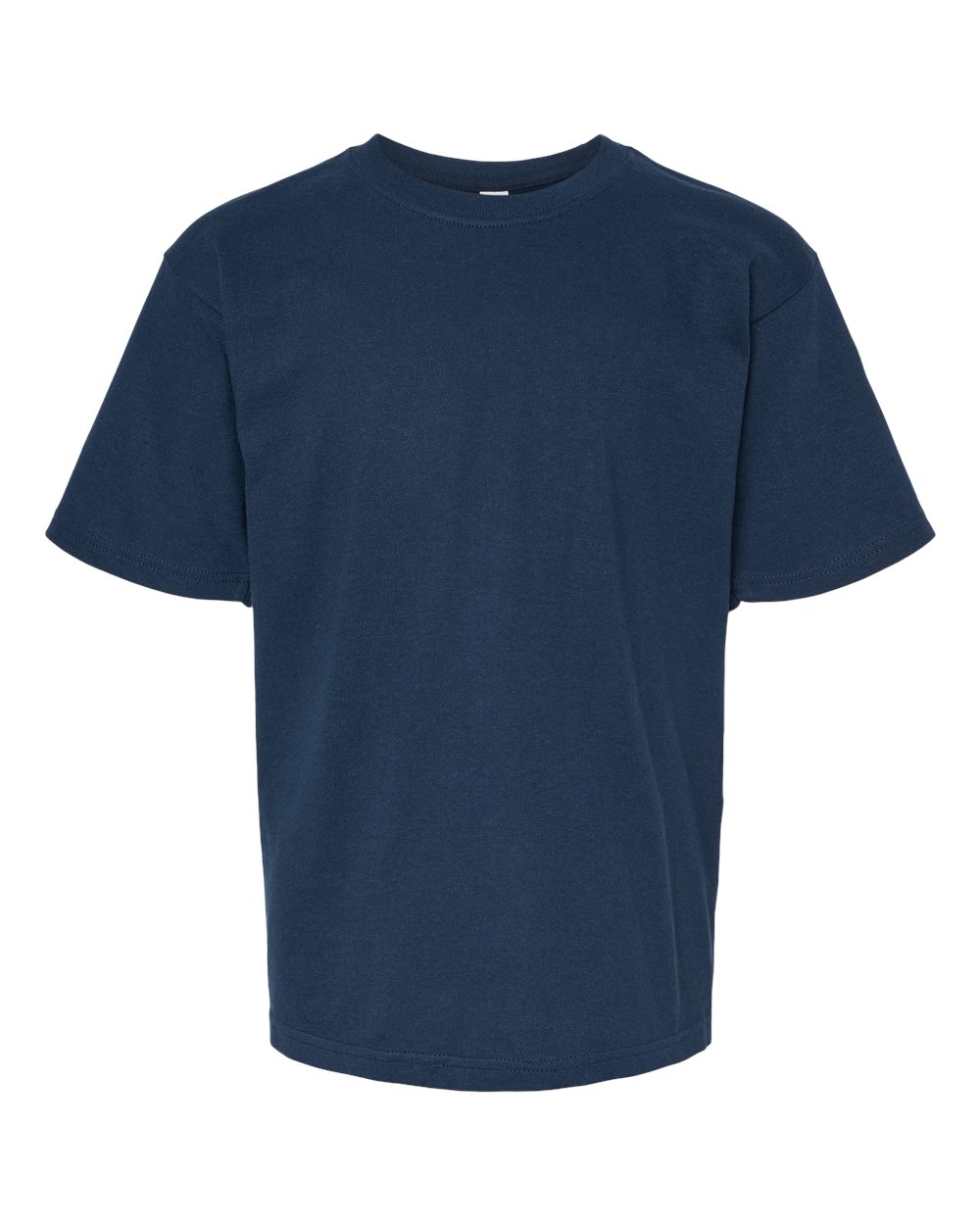 Front View of Deep Navy Youth Gold Soft Touch T-Shirt - 4850
