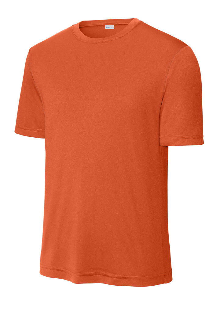 Front View of Deep Orange Sport-Tek PosiCharge Competitor Tee. ST350