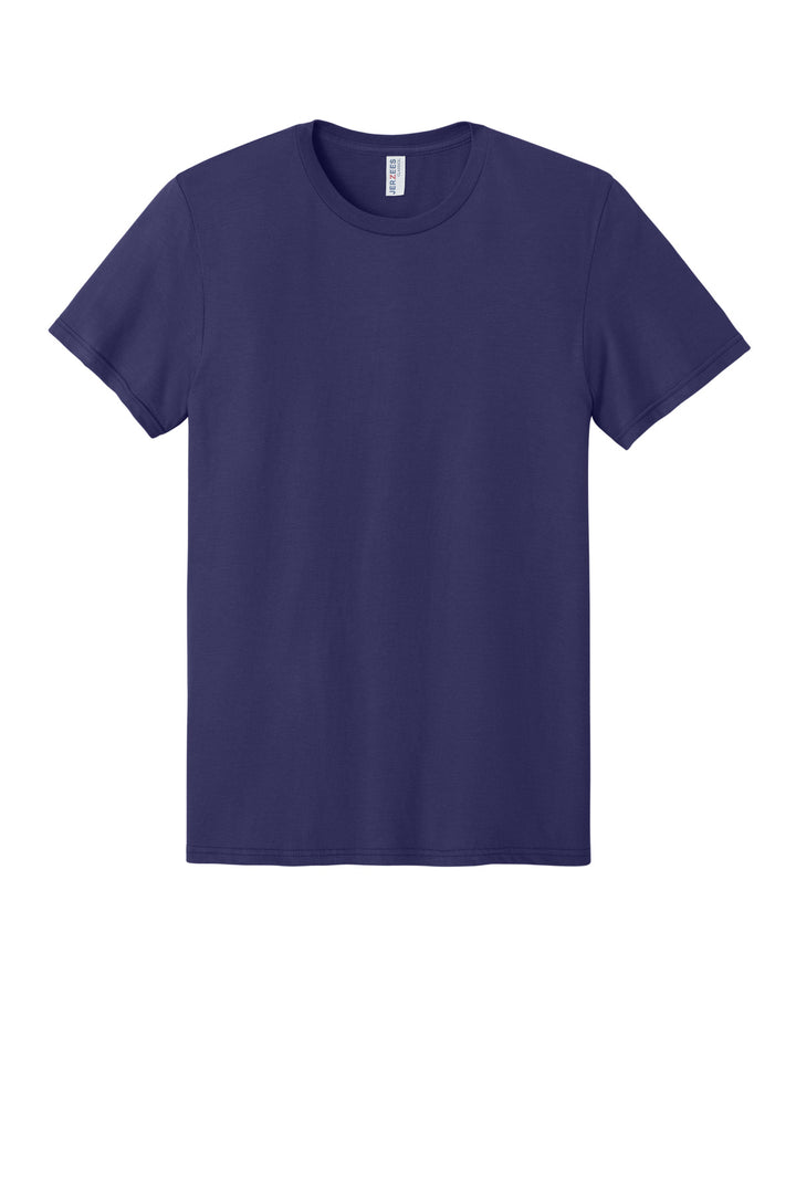 Front View of Deep Purple Jerzees Classics Unisex Cotton T-Shirt 363M
