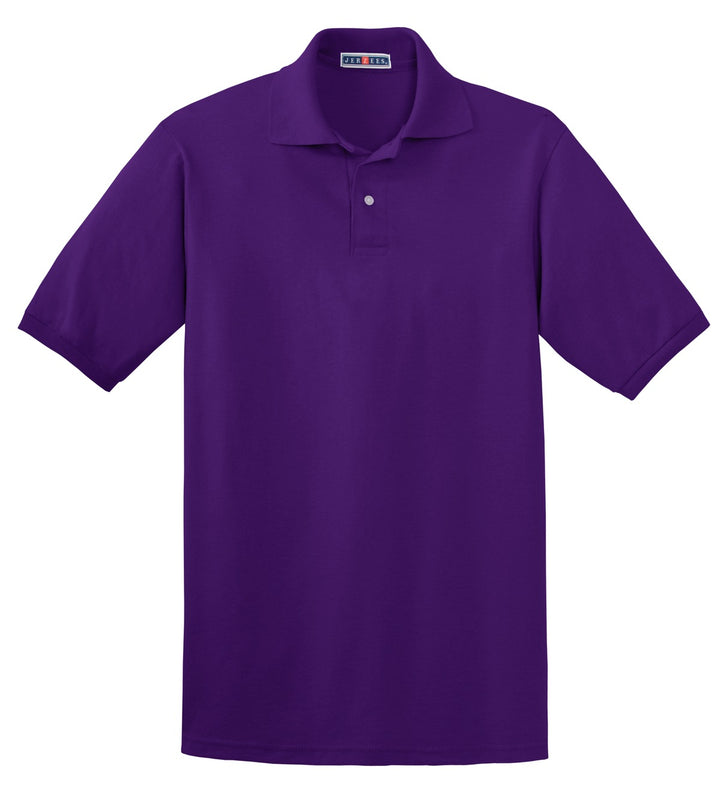 Front View of Deep Purple Jerzees Dri-Power Sport Shirt. 437M