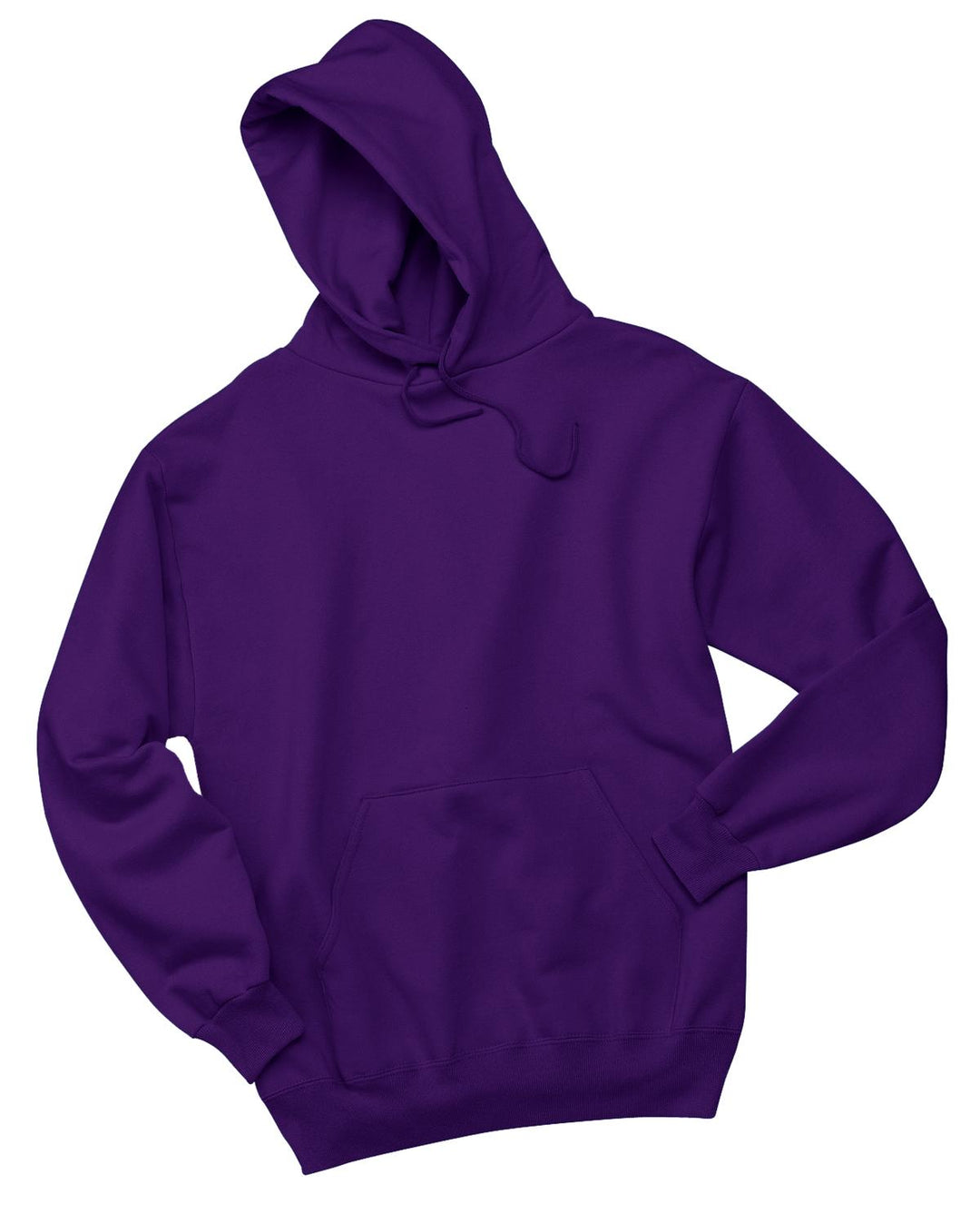Front View of Deep Purple Jerzees NuBlend Pullover Hooded Sweatshirt. 996M