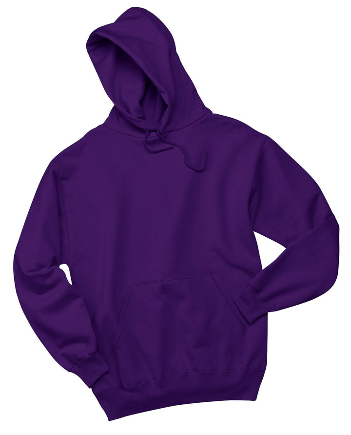 Front View of Deep Purple Jerzees NuBlend Pullover Hooded Sweatshirt. 996M