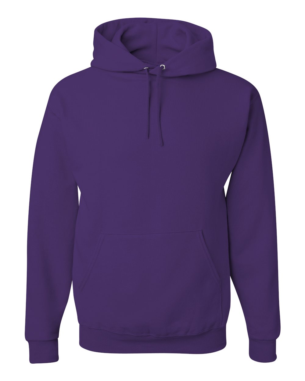 Front View of Deep Purple NuBlend® Hooded Sweatshirt - 996MR