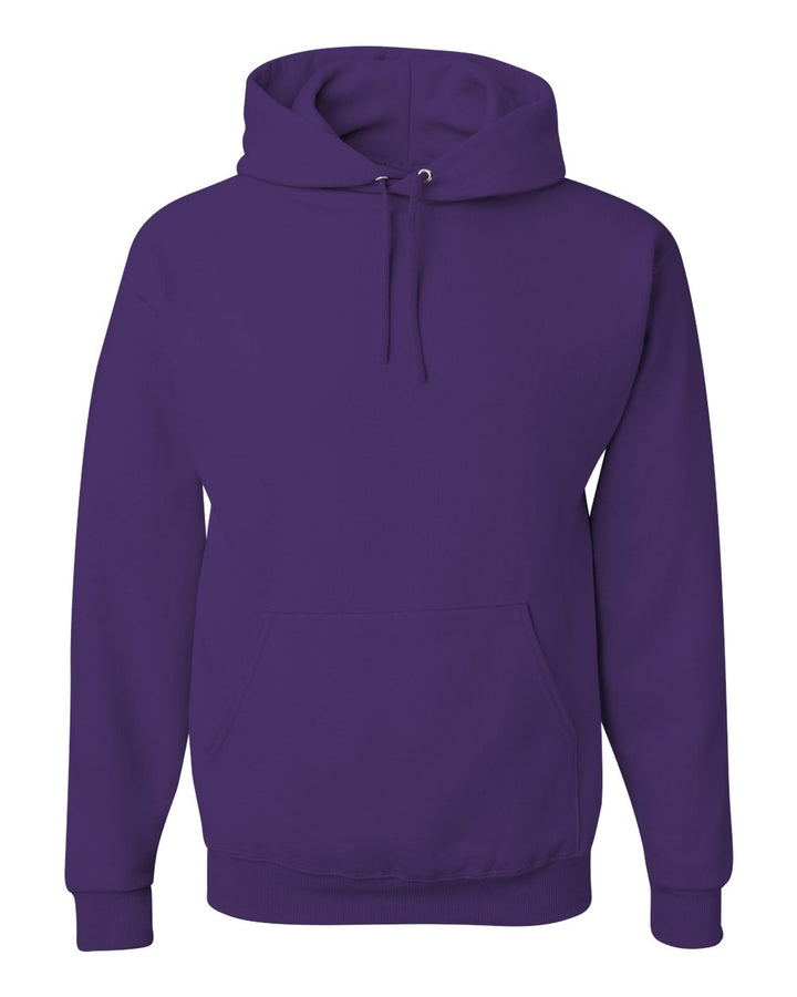 Front View of Deep Purple NuBlend® Hooded Sweatshirt - 996MR