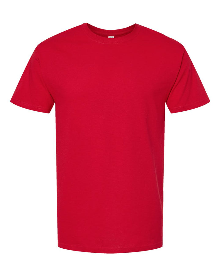 Front View of Deep Red Gold Soft Touch T-Shirt - 4800