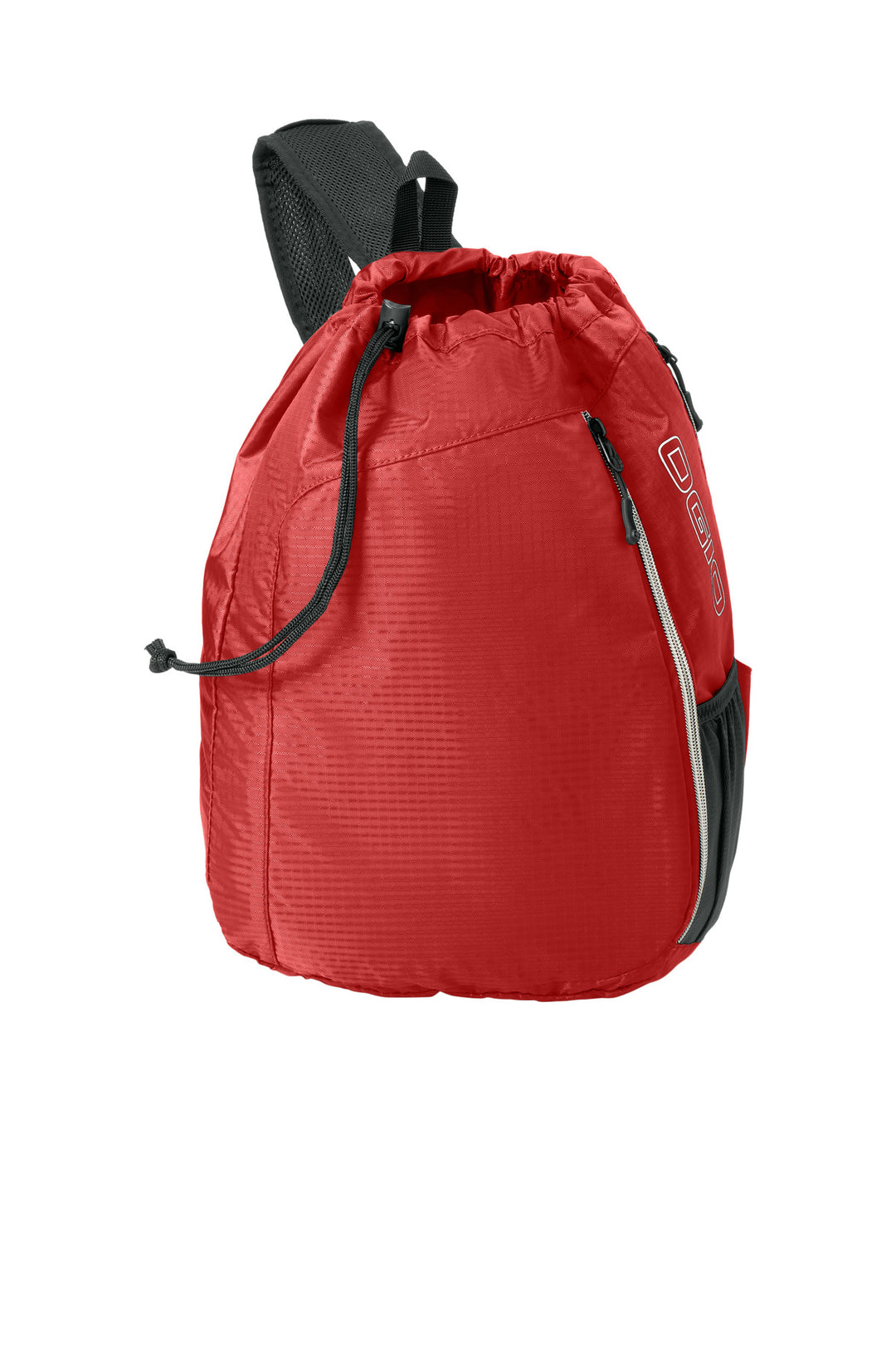 Front View of Deep Red/Black OGIO Sonic Sling Pack. 412046