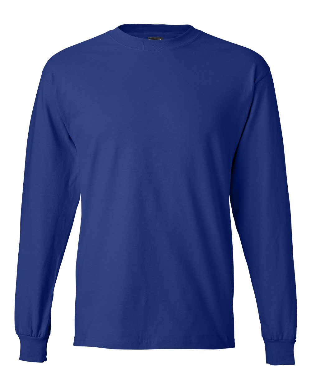 Front View of Deep Royal Beefy-T® Long Sleeve T-Shirt - 5186