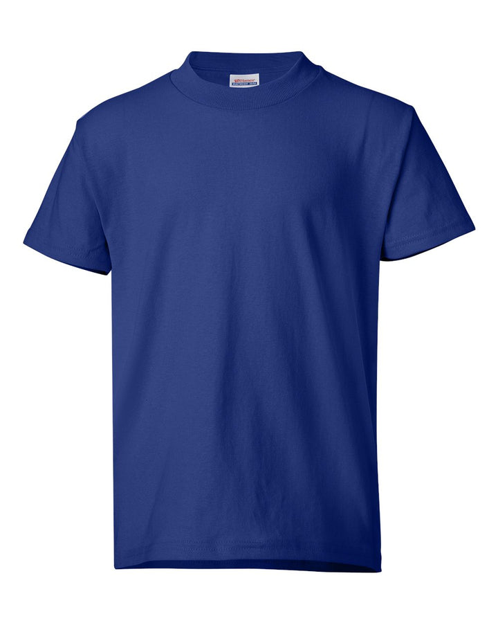Front View of Deep Royal Ecosmart™ Youth T-Shirt - 5370