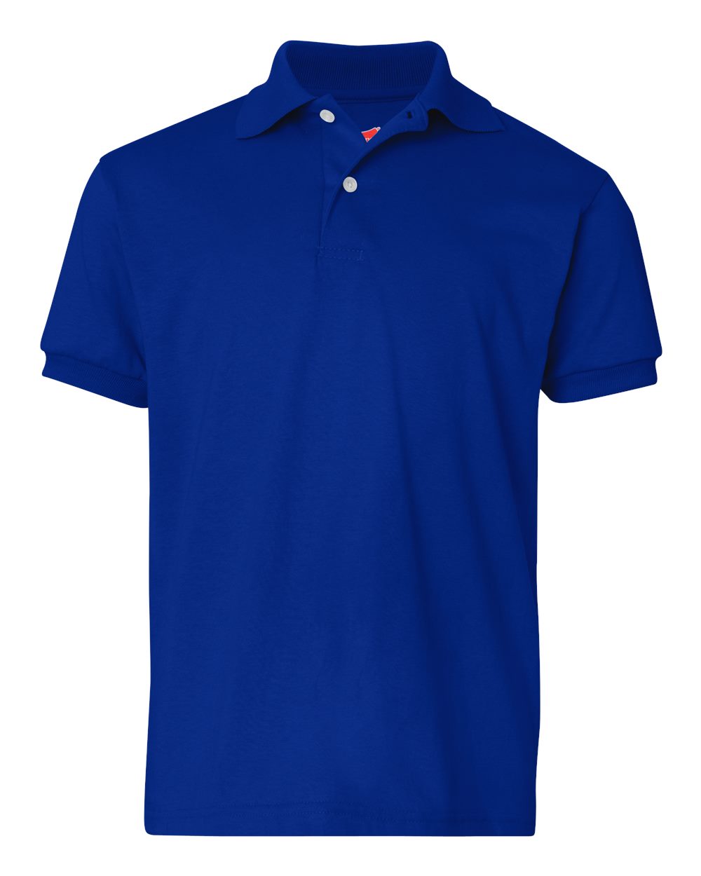 Front View of Deep Royal Youth Ecosmart® Jersey Polo - 054Y