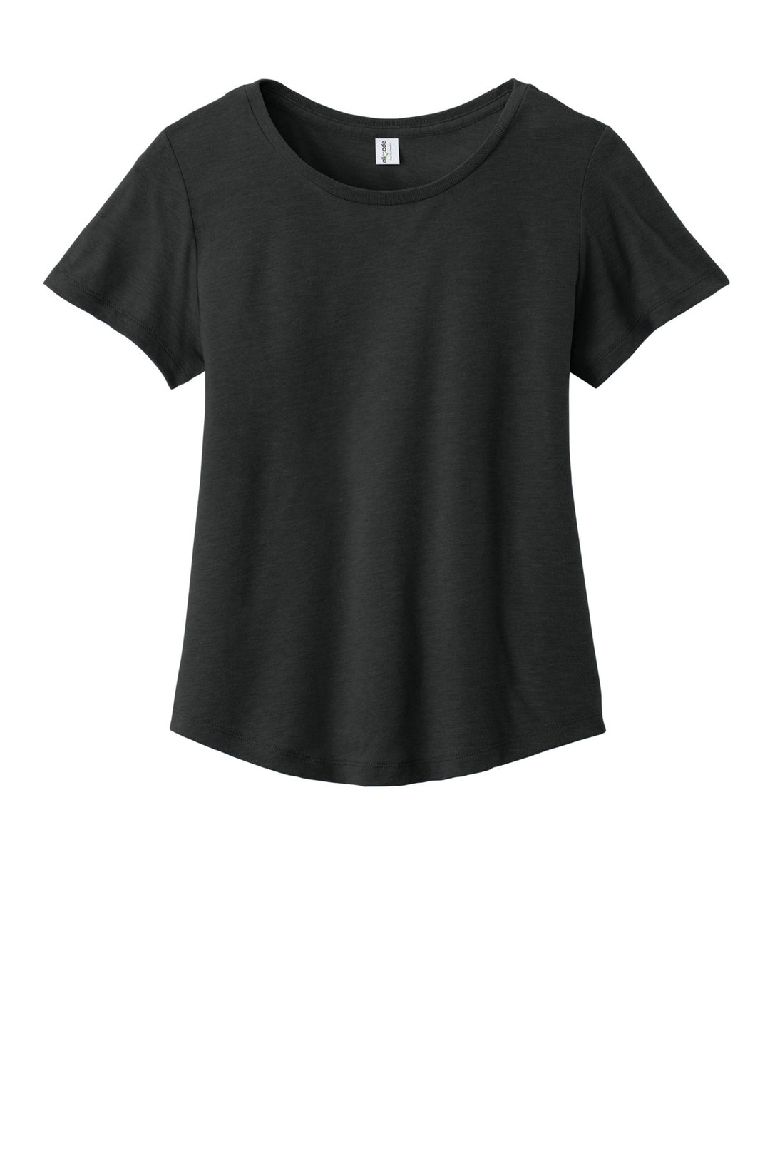 Front View of DeepBlack Allmade Women's Relaxed Tri-Blend Scoop Neck Tee AL2015