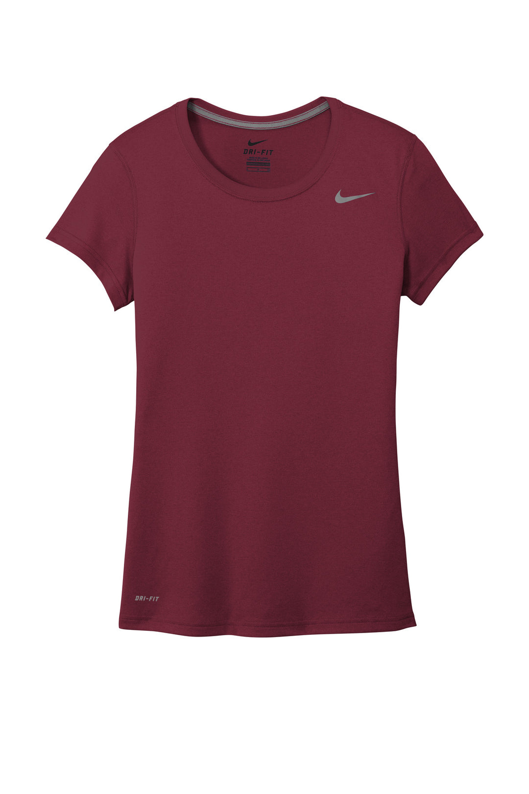 Front View of DeepMaroon Nike Women's Team rLegend Tee DV7312