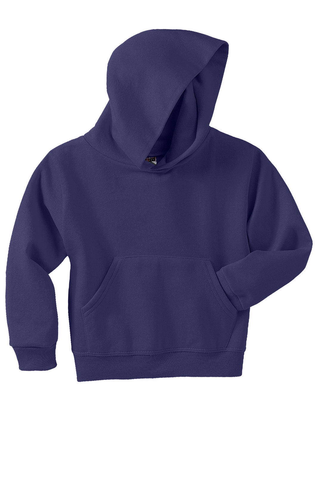 Front View of DeepPurple Jerzees - Youth NuBlend Pullover Hooded Sweatshirt. 996Y